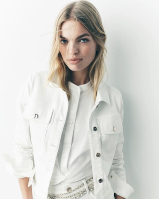 Petite Cropped Denim Jacket