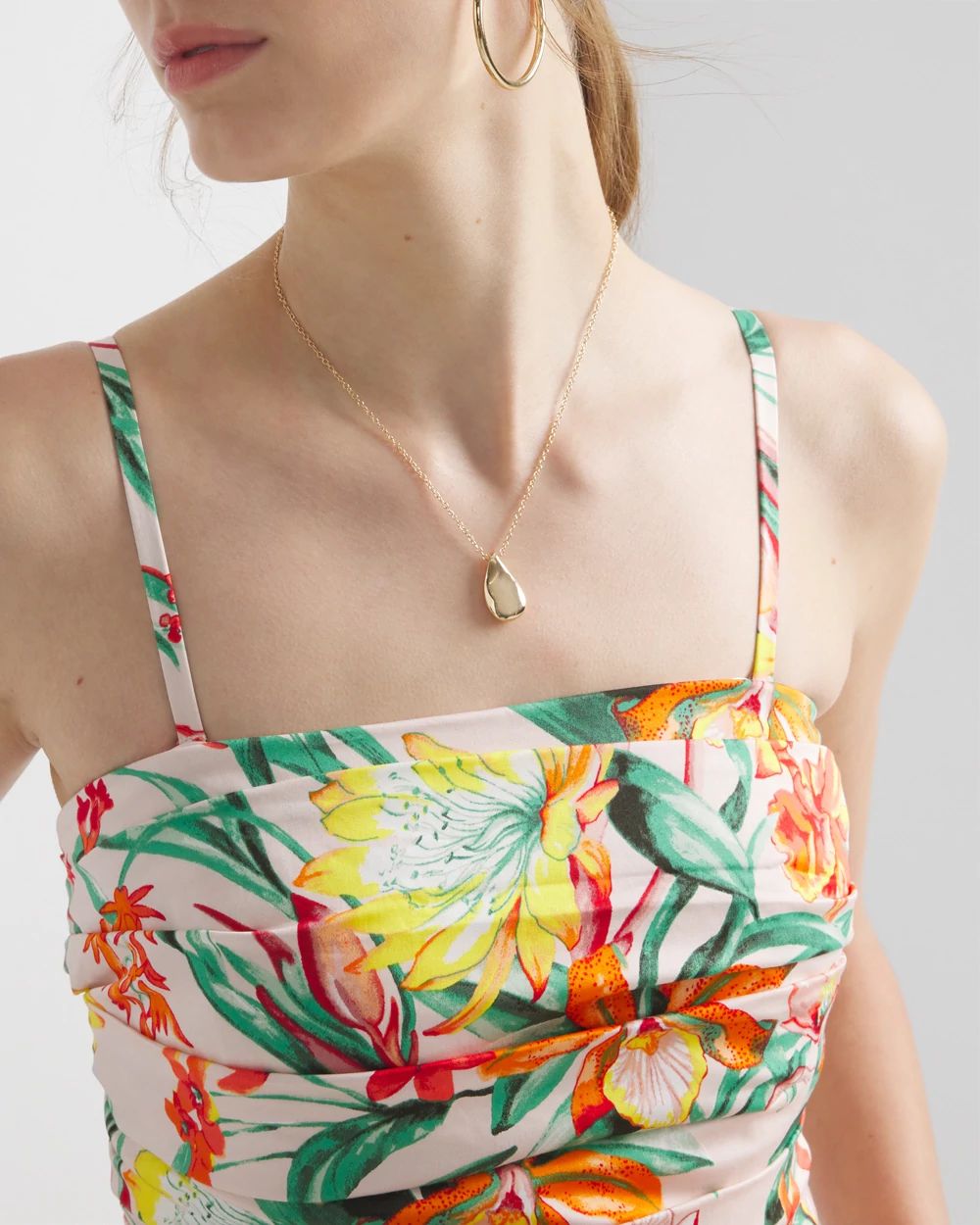Tropical Bustier Dress click to view larger image.