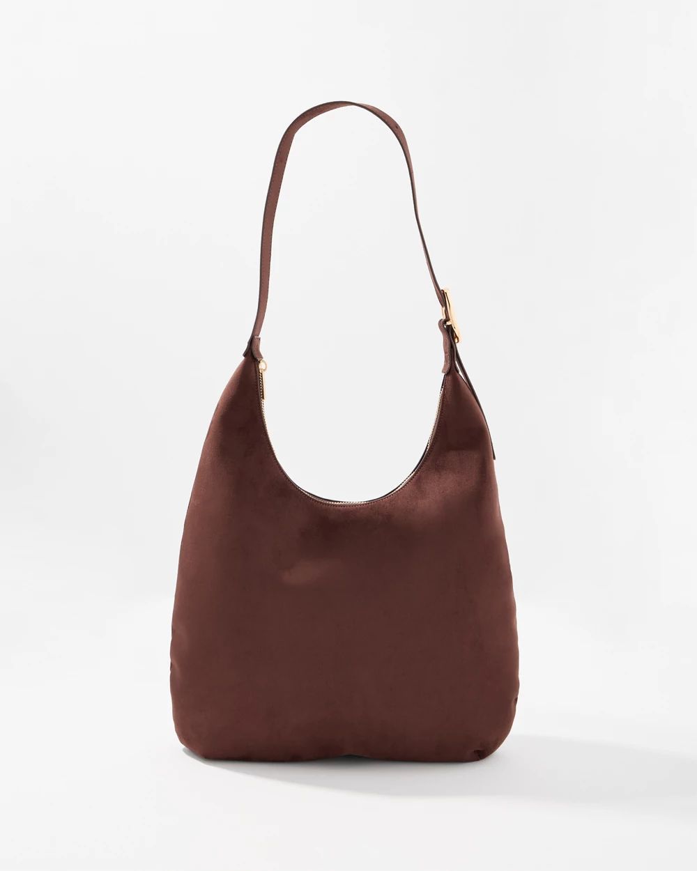 Faux Suede Shoulder Bag click to view larger image.