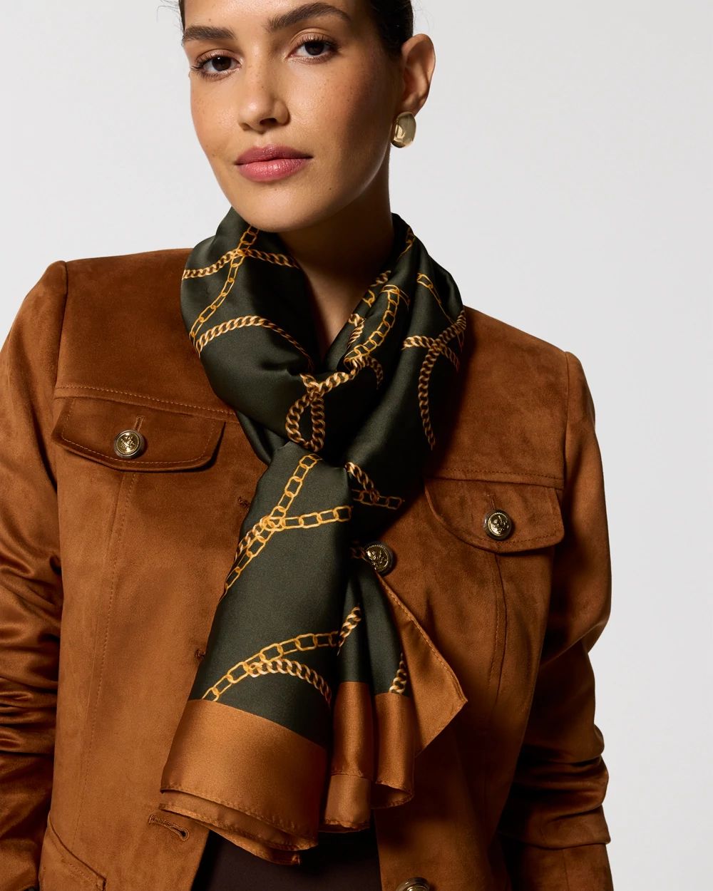 Chain Print Scarf Wrap
