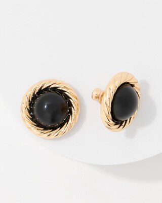 Black Stud Earrings click to view larger image.