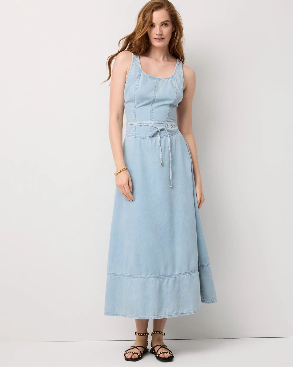 Petite Featherweight Denim Maxi Dress