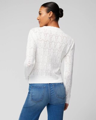 Pointelle Mockneck Sweater