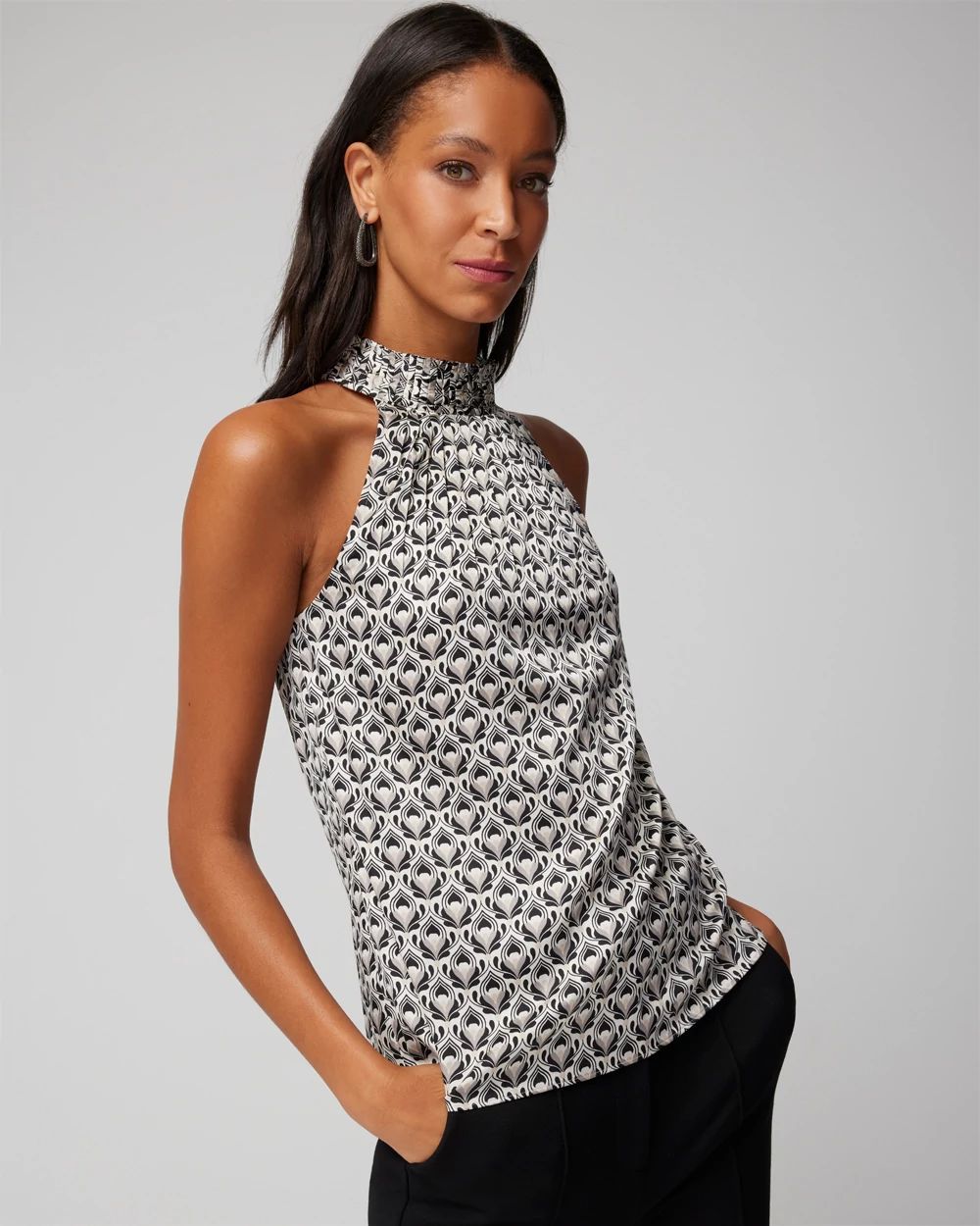 Halter Pleated Shell