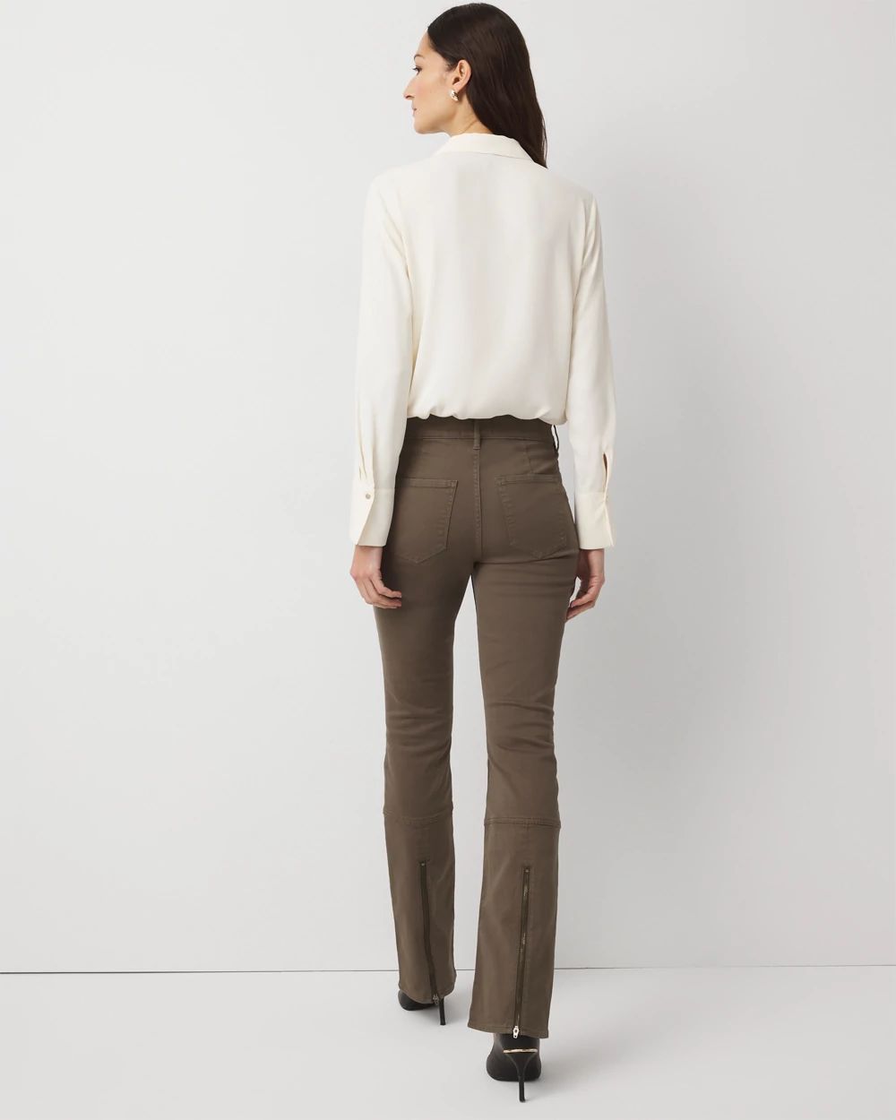 Pret Zip Hem High Rise Bootcut Jean