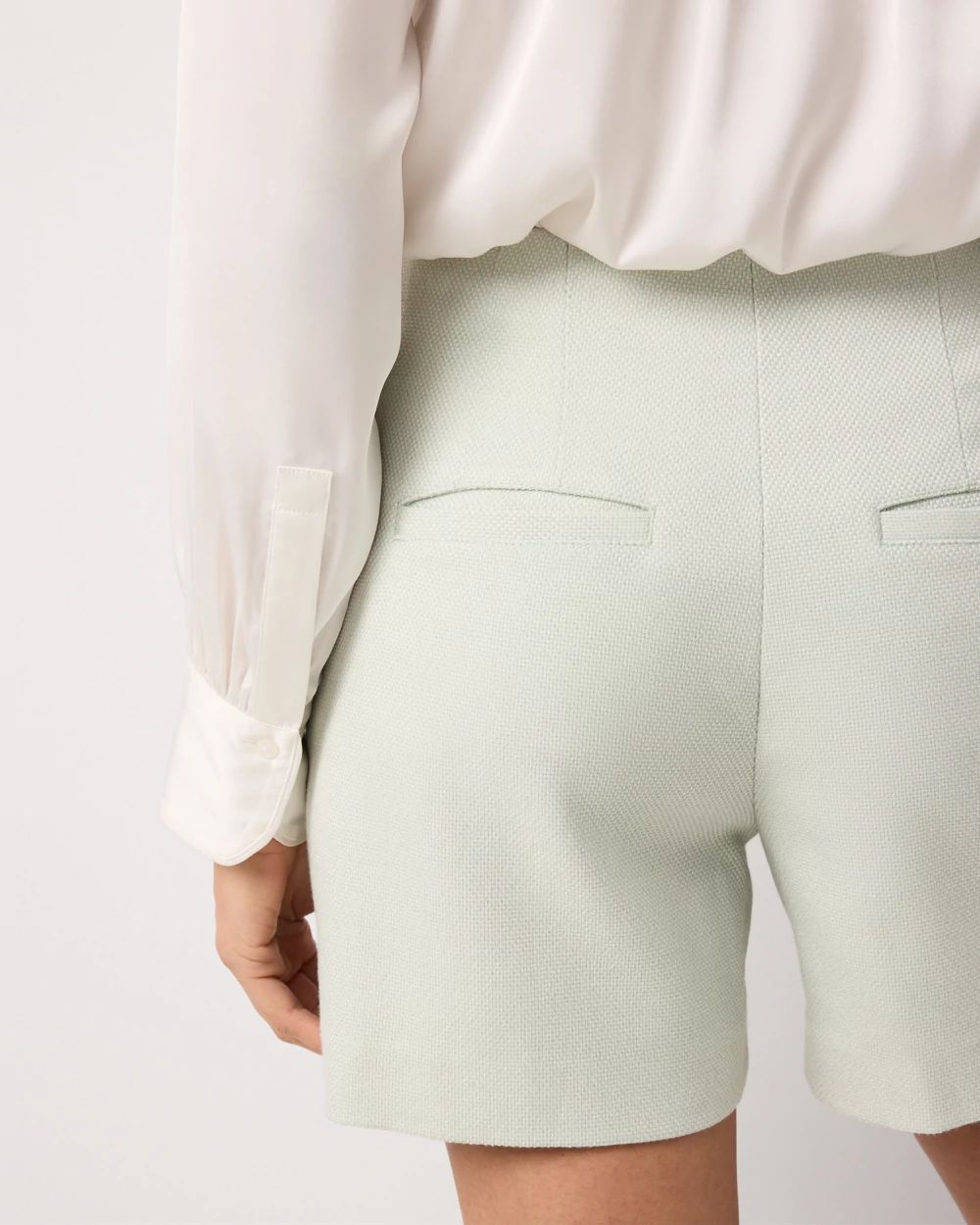 Pintuck High Rise Tailored Short