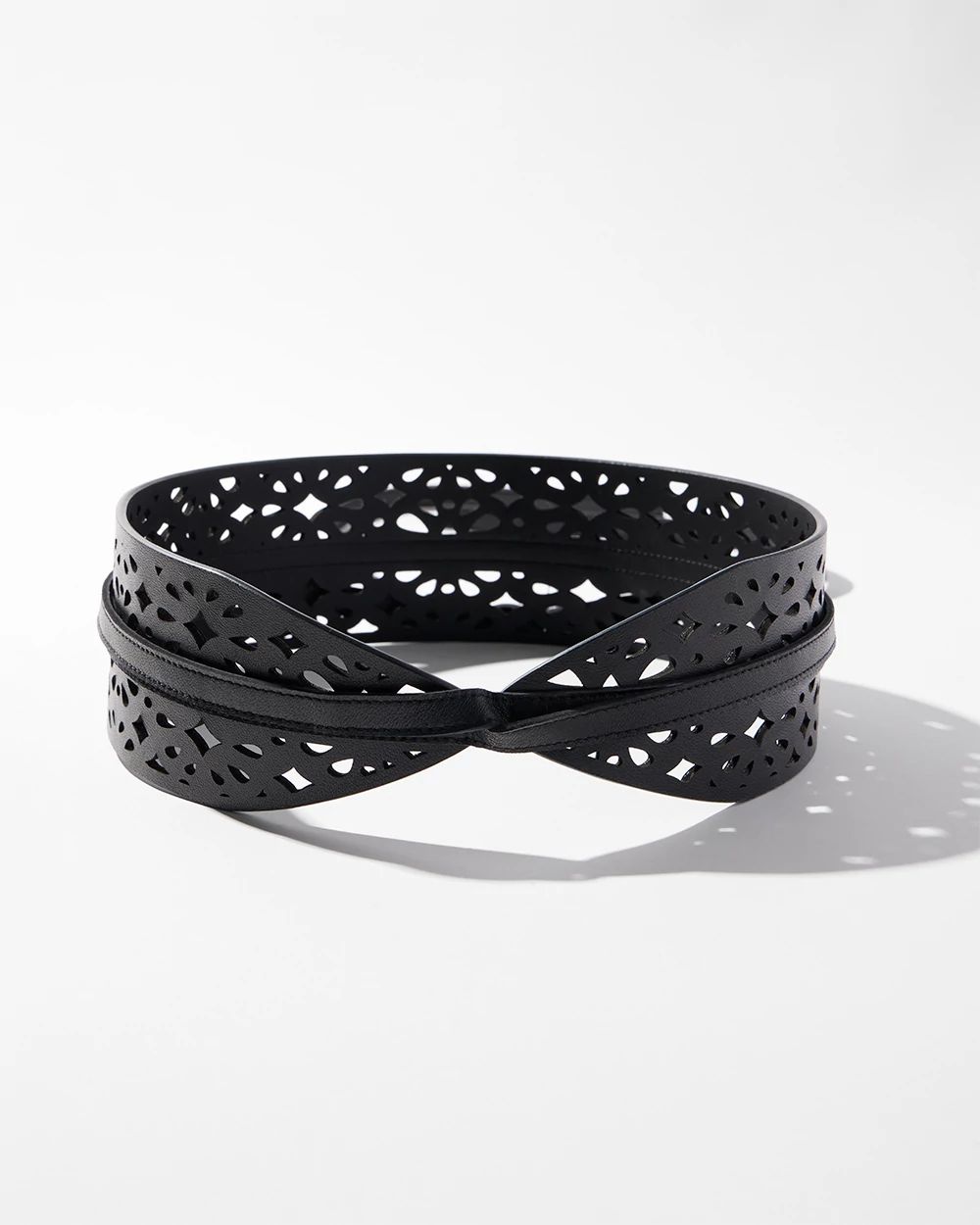 Black Cut Out Obi Belt