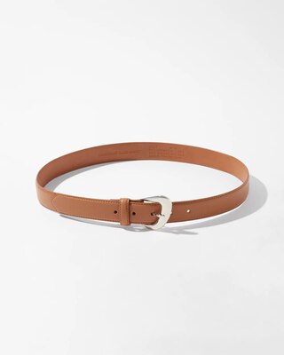 Sculptured Buckle Denim Belt click to view larger image.