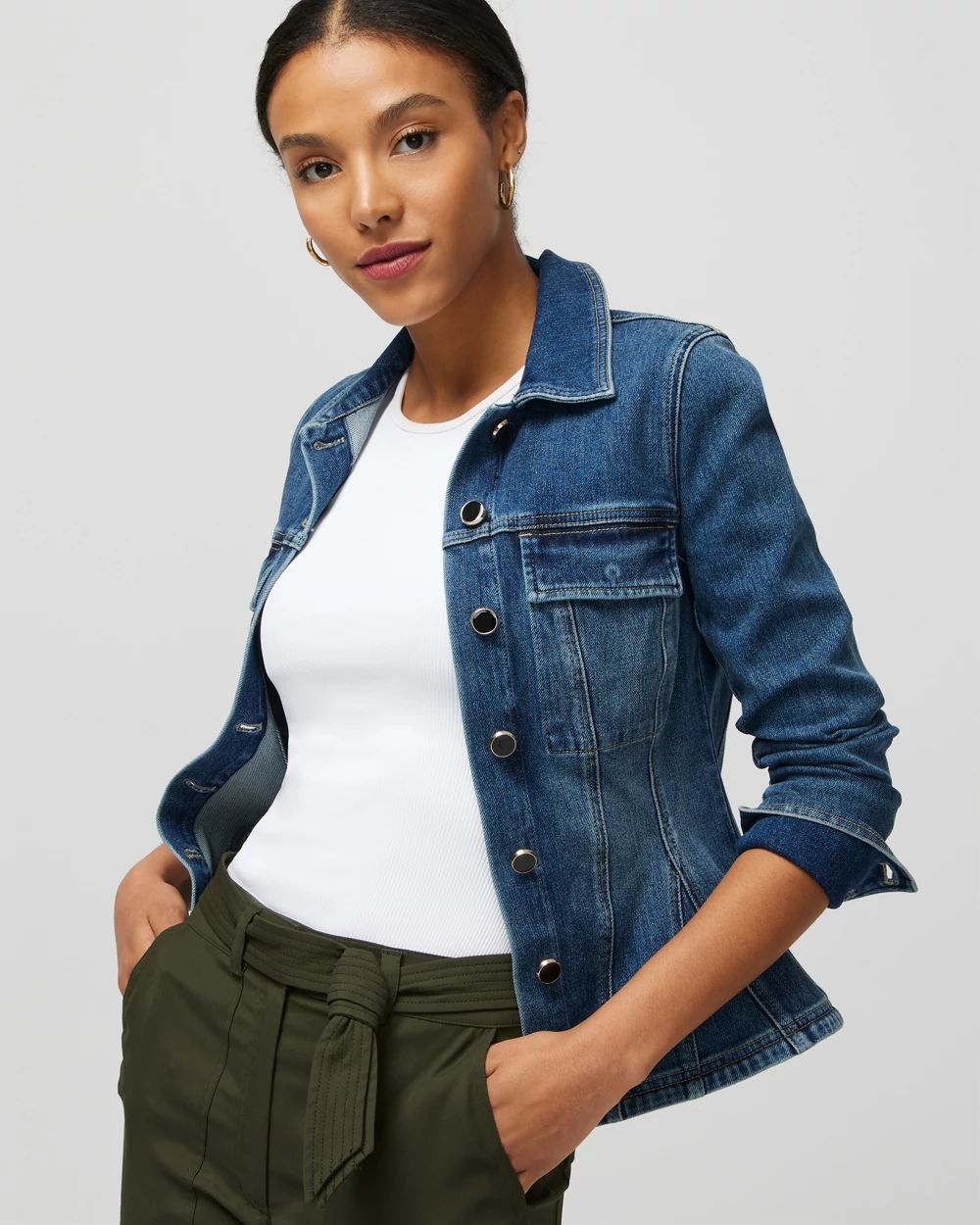 Fit & Flare Denim Shacket