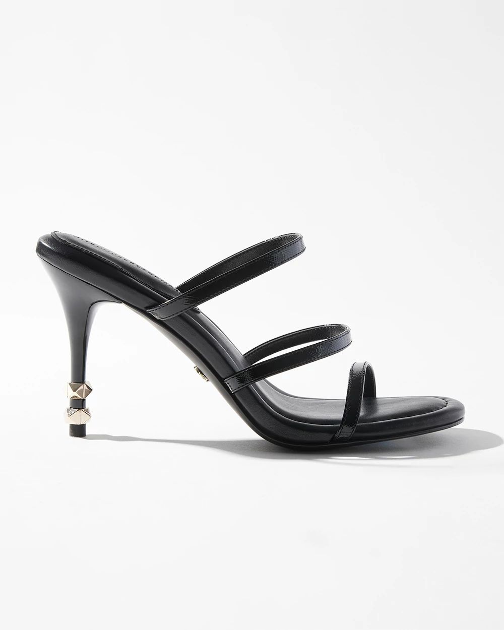 Studded 3-Strap High Heel Sandal