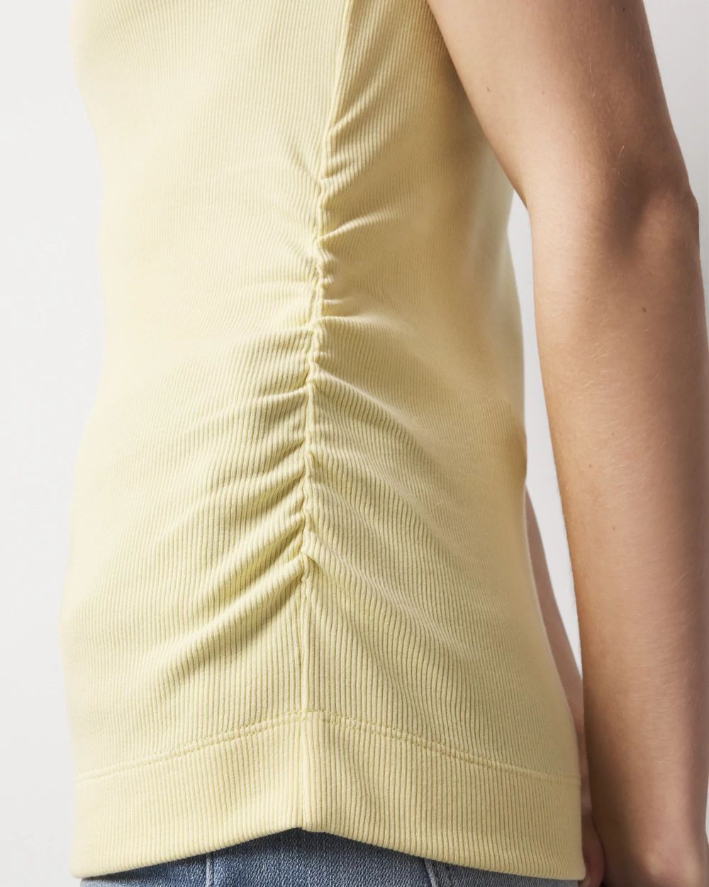 WHBM FORME™ Ribbed Stretch Ruched Side Tank