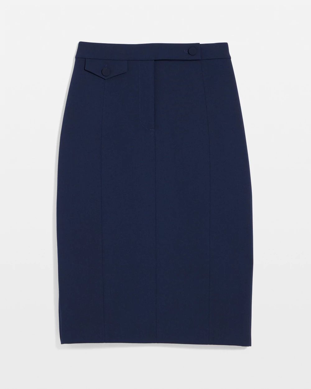 Luxe Stretch Extended Tab Pencil Skirt click to view larger image.