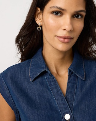 Horsebit Drop Earrings