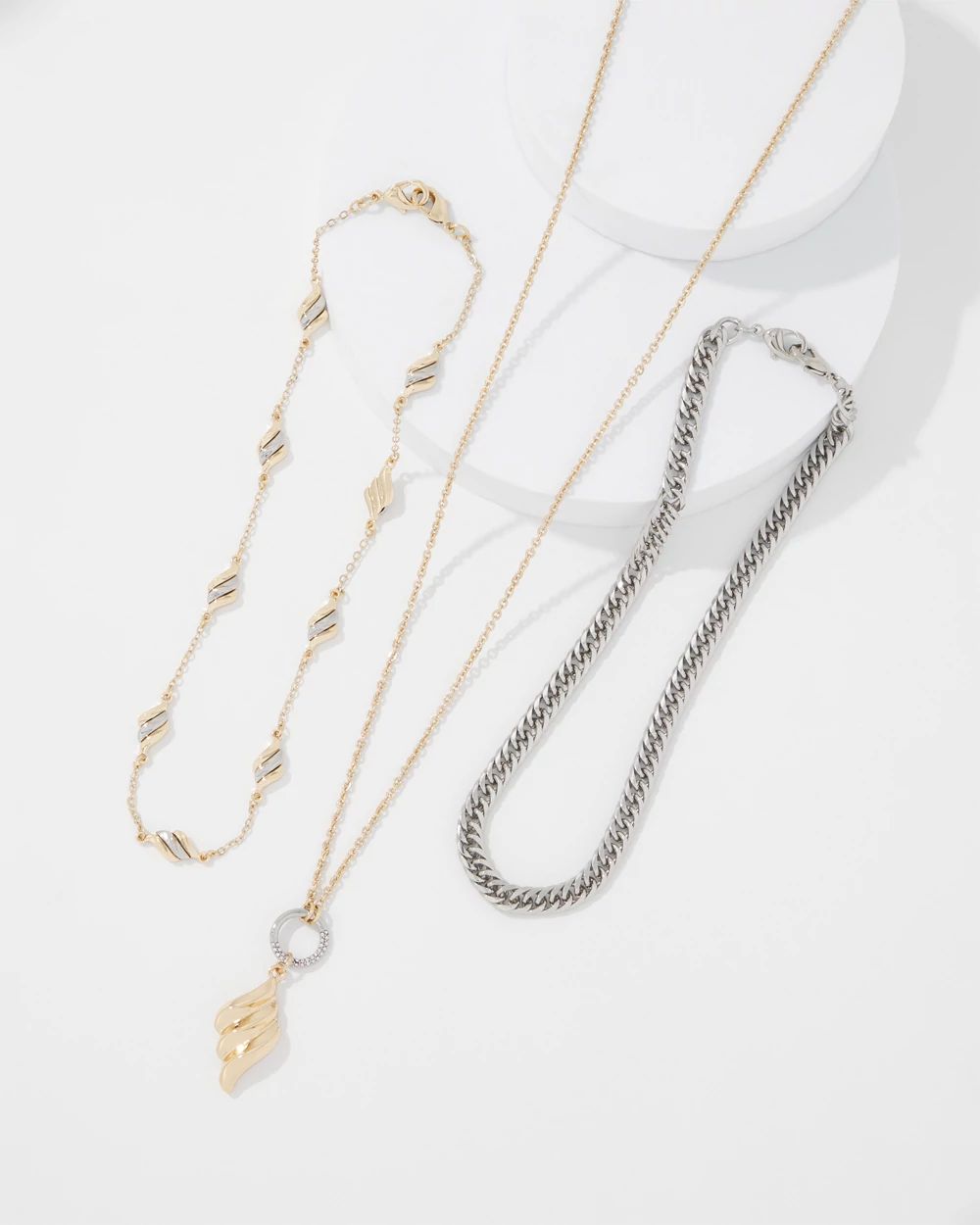 Sculptural Wave Convertible Necklace click to view larger image.