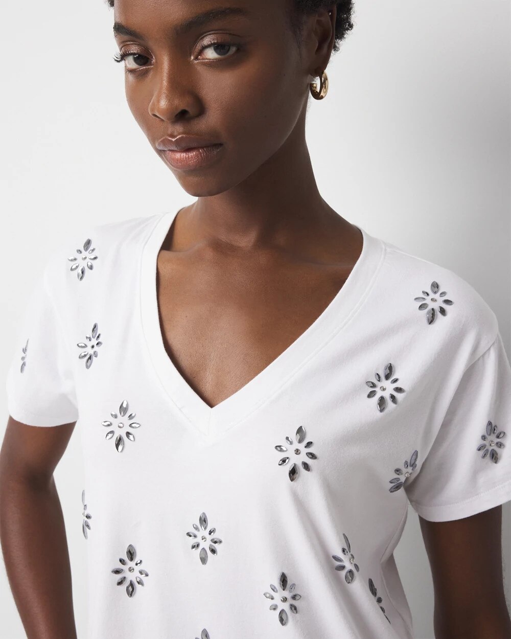 Crystal Embellished Tee - image 3