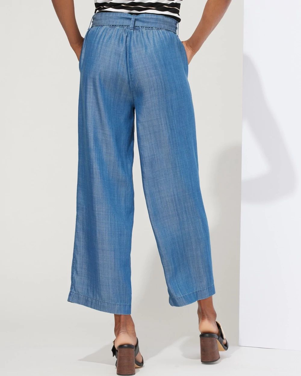Outlet WHBM Tie-Belt Crop Pants click to view larger image.