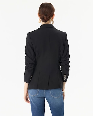 Luxe Stretch Ruched Sleeve Blazer click to view larger image.
