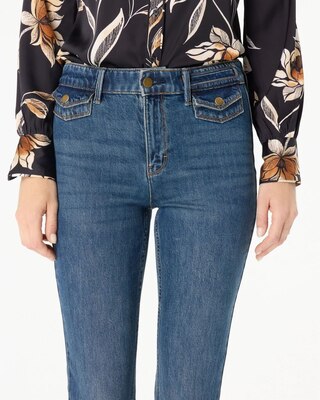 Petite Snap Pocket High-Rise Flare Jean click to view larger image.