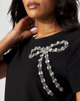 Crystal Bow Crewneck Tee click to view larger image.