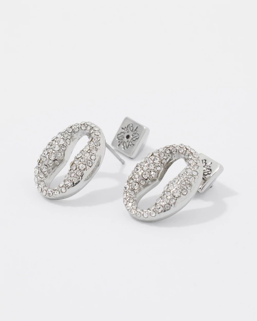 Mariner Link Pavé Stud Earrings