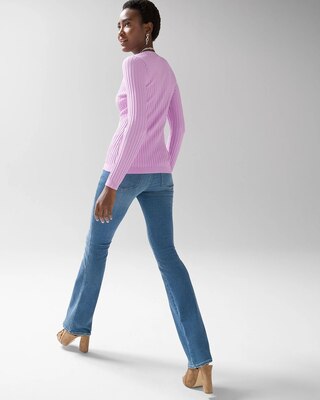 Long-Sleeve Rib Cardigan