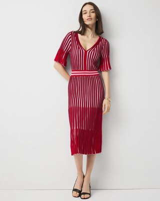 Flutter Sleeve Sweater Dress