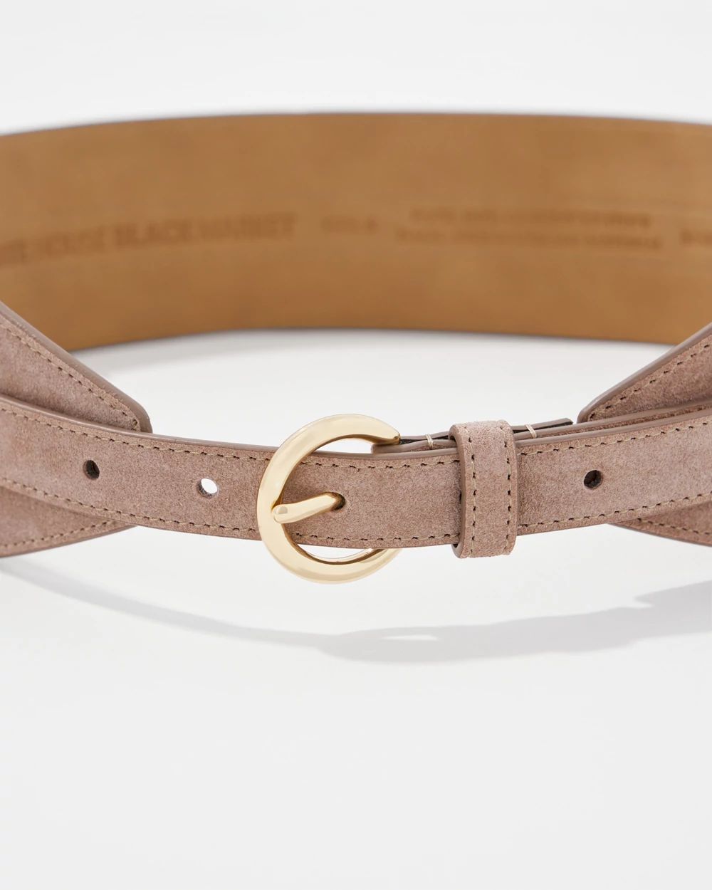Faux Suede Wide Belt