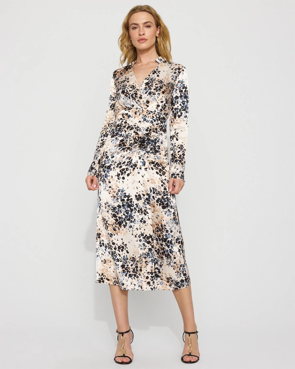 Floral Ruched Sheath Dress