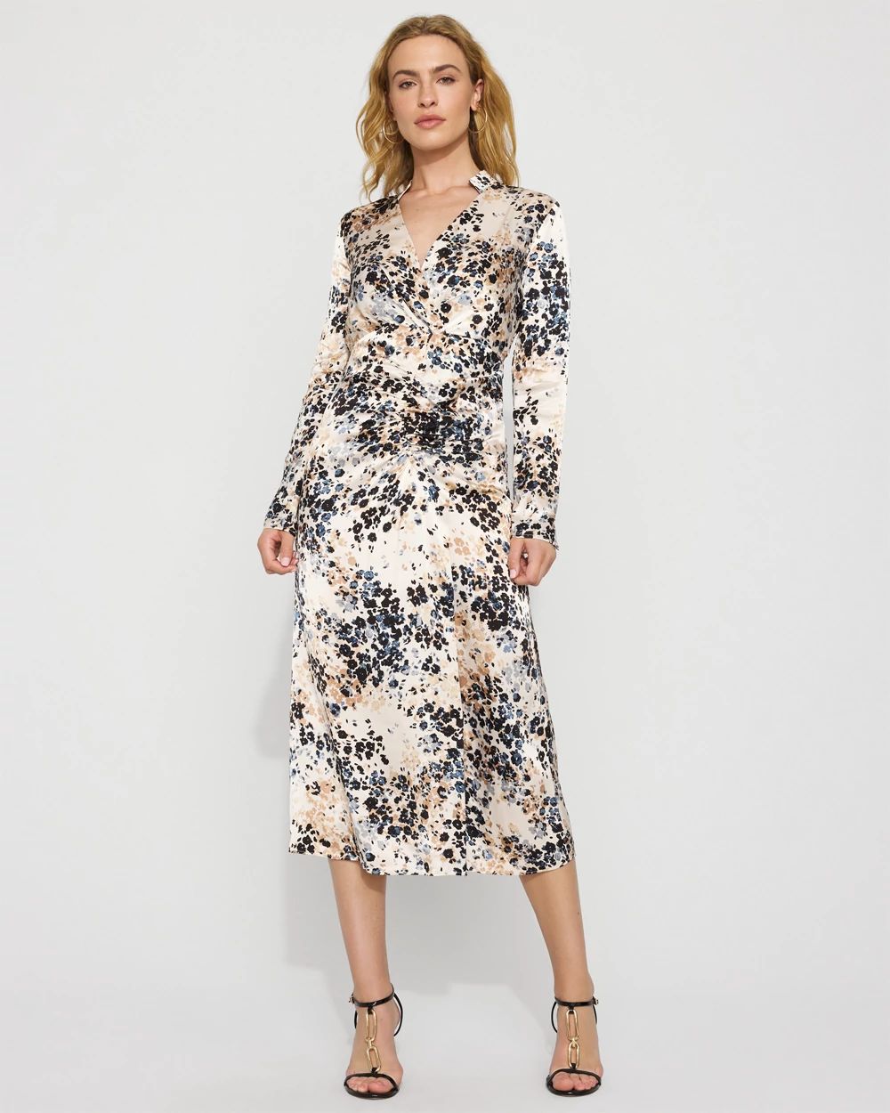 Floral Ruched Sheath Dress