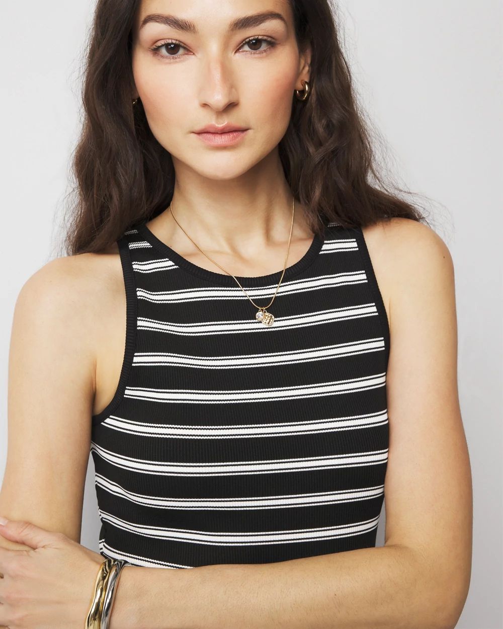 WHBM FORME™ Ribbed Stretch Tank click to view larger image.