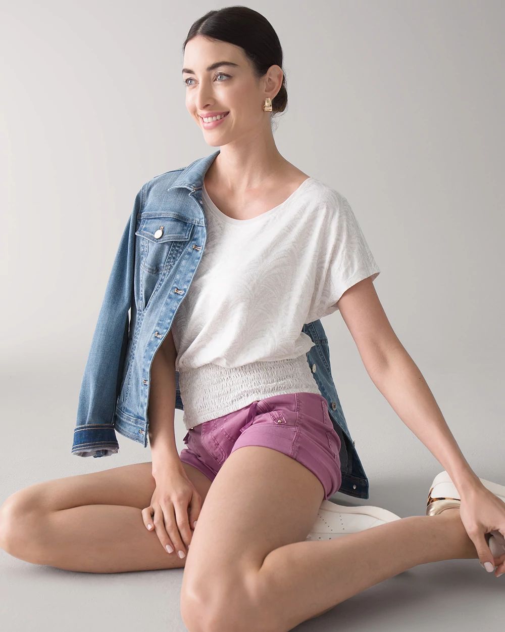 Smocked Hem Tee