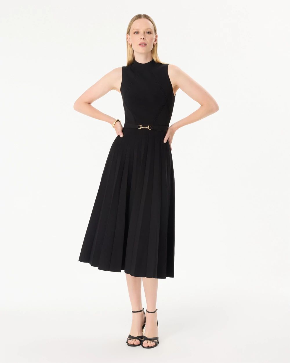 Sleeveless Sweater Midi Dress click to view larger image.