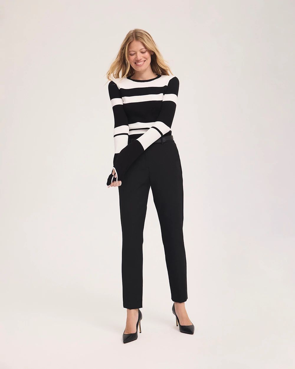 Luxe Stretch High-Rise Elle Slim Ankle Pant click to view larger image.