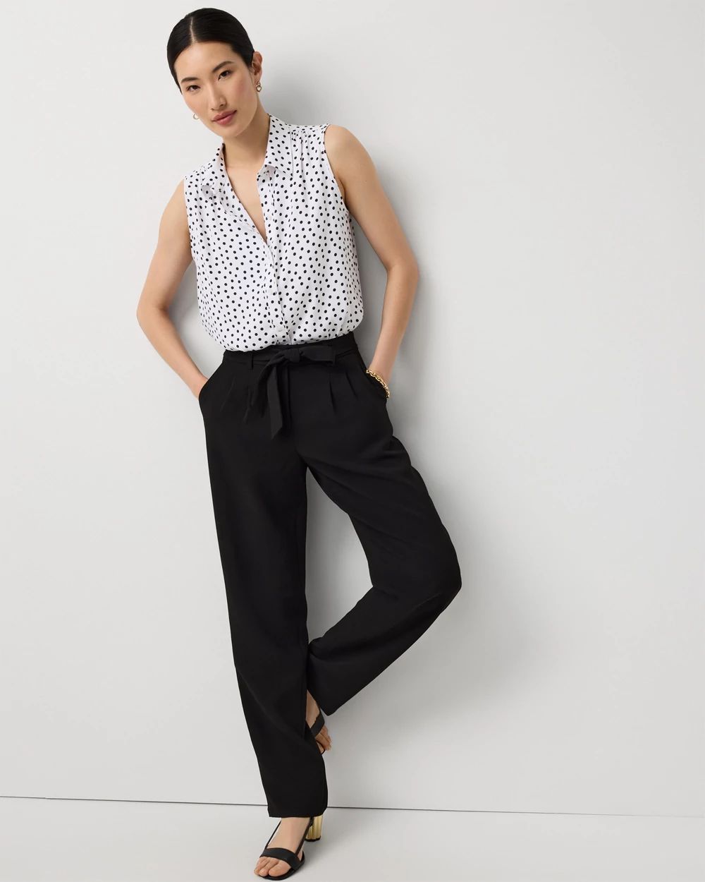 Petite Crepe Tapered Pant