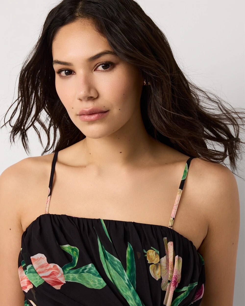 Draped Chiffon Bustier - image 3
