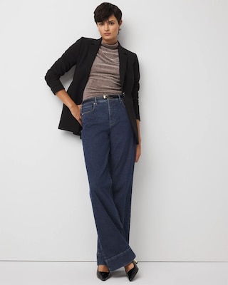 WHBM FORME™ Stretch Metallic Long-Sleeve Tee click to view larger image.