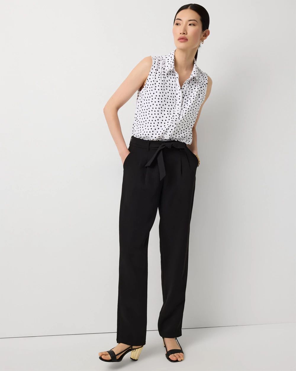 Petite Crepe Tapered Pant