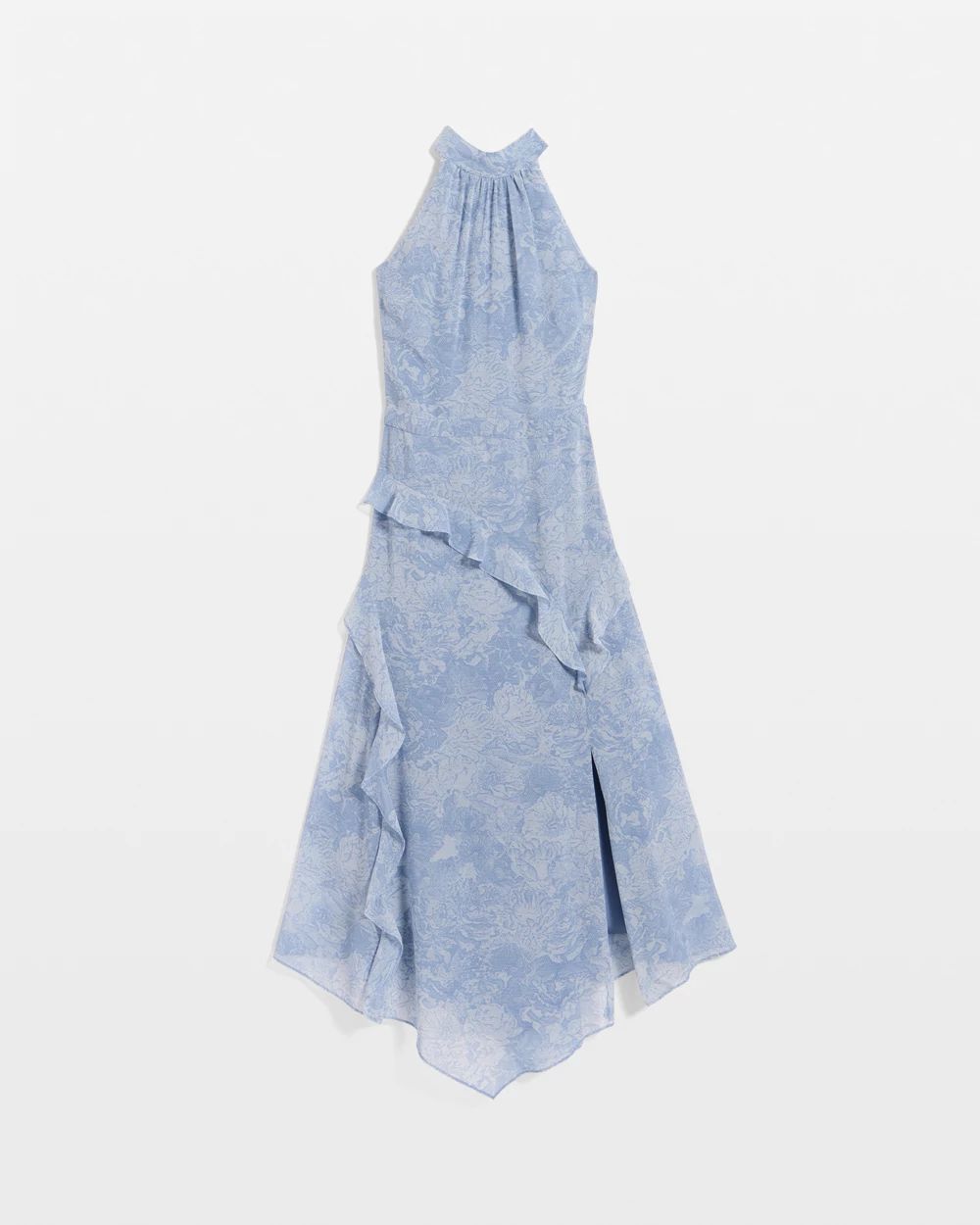 Ruffle Halter Midi Dress click to view larger image.