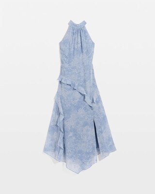 Ruffle Halter Midi Dress click to view larger image.