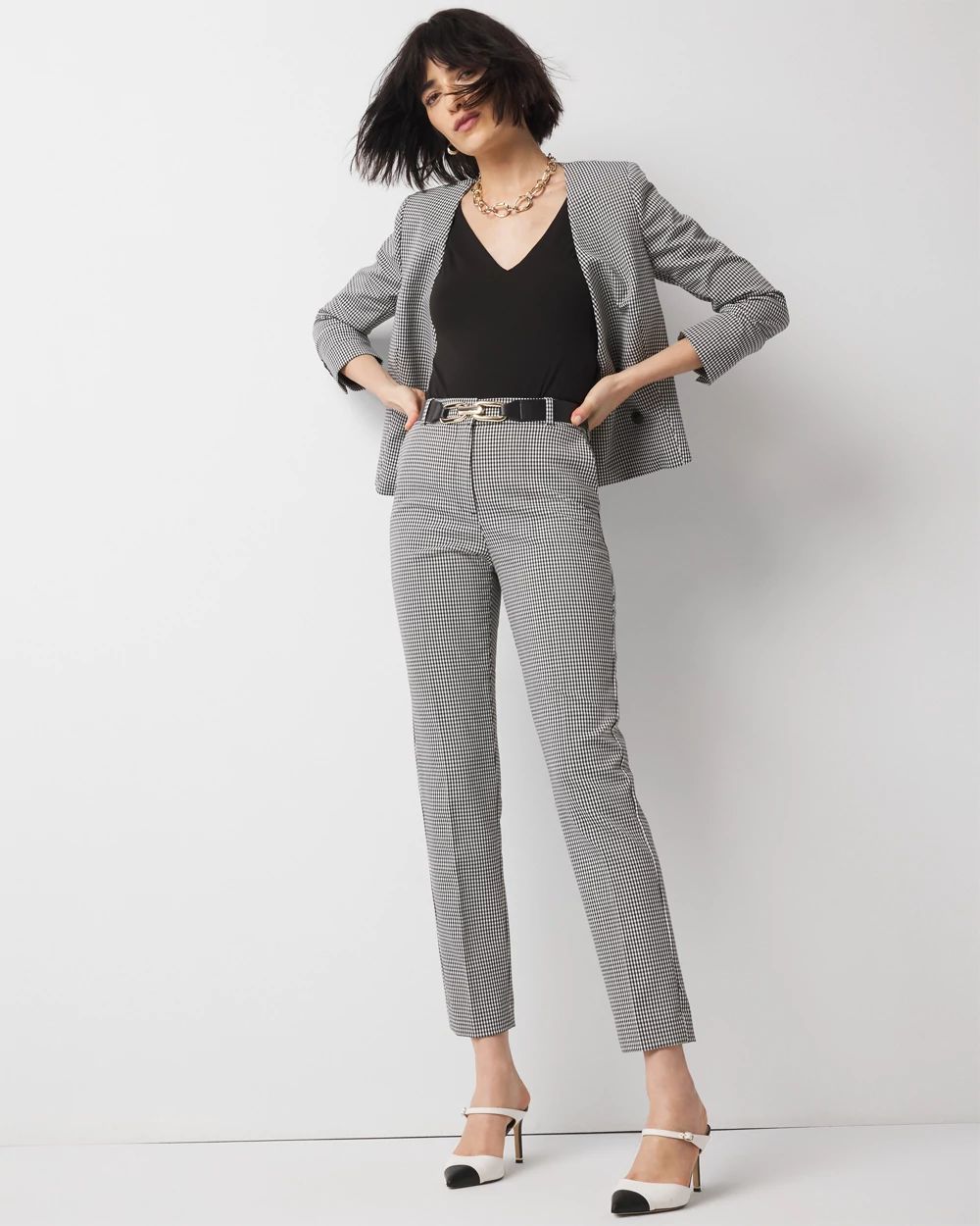 Petite WHBM® Elle Slim Ankle in Gingham
