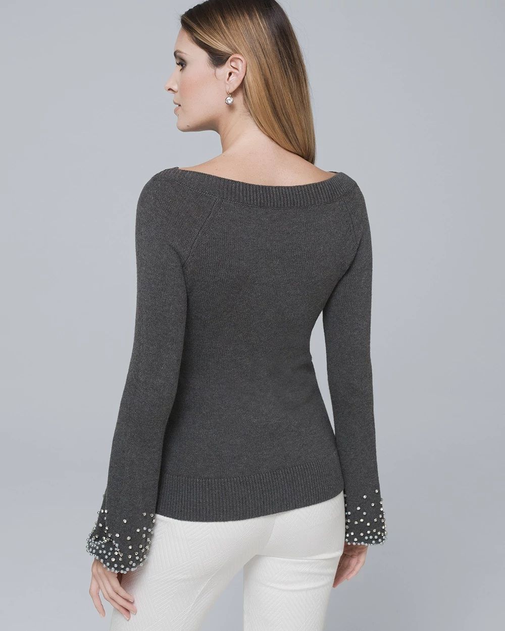 Embellished-Cuff Sweater click to view larger image.