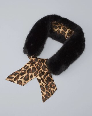 Faux-Fur Collar Scarf