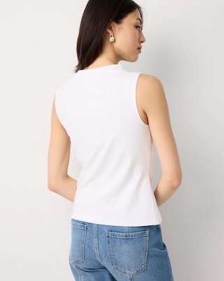 WHBM FORME™ All Ways Stretch High-Crewneck Tank Top click to view larger image.