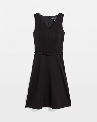Petite Ponte Sleeveless Dress click to view larger image.