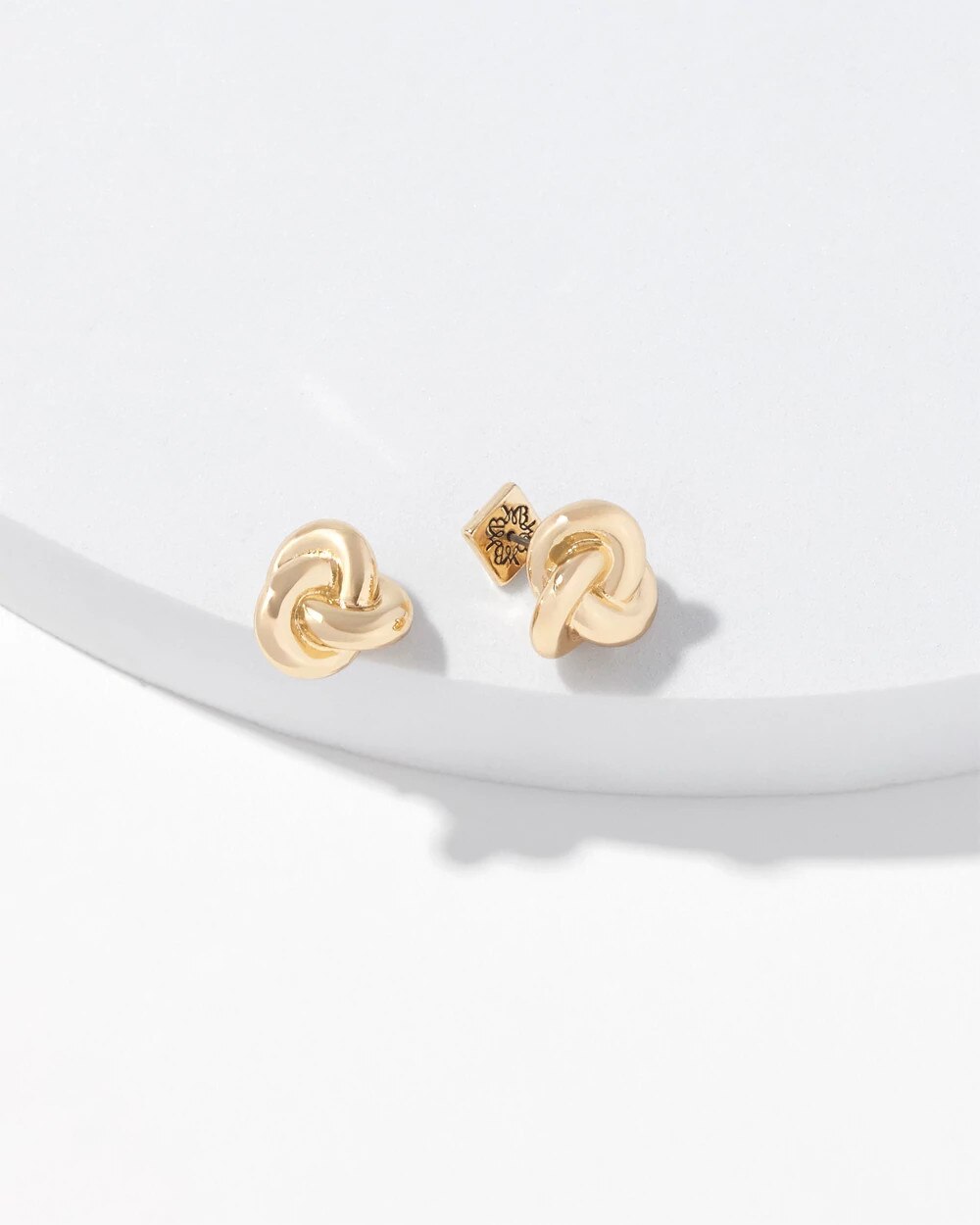 Gold Knot Stud Earring - image 3