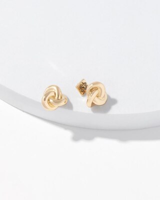 Gold Knot Stud Earring