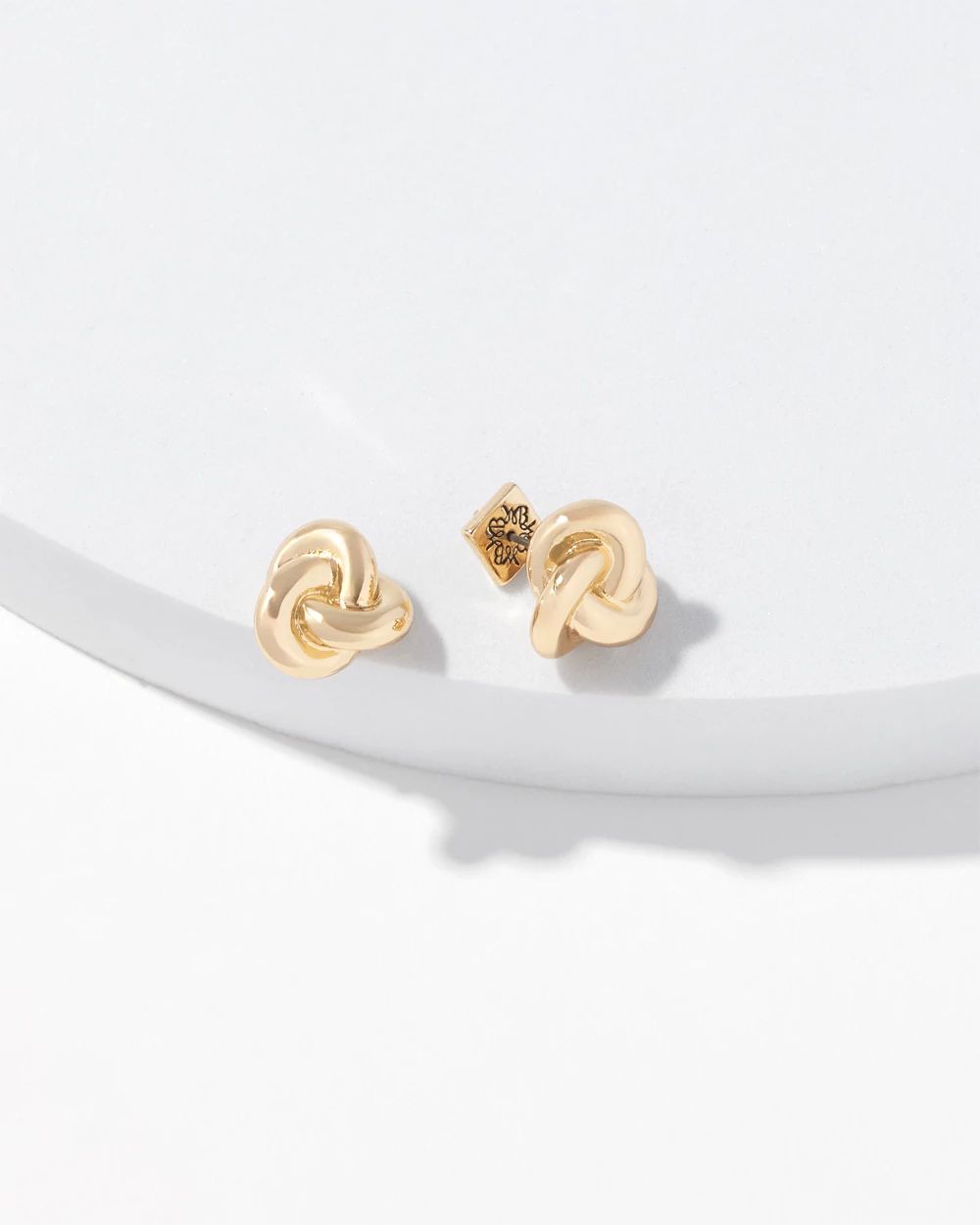 Gold Knot Stud Earring