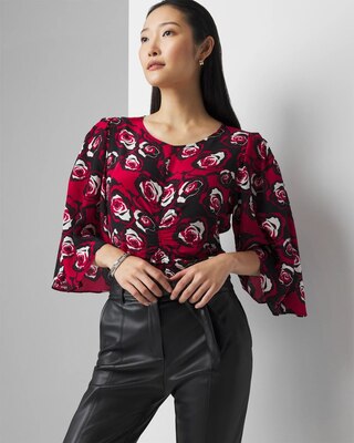 Rose Print Blouse