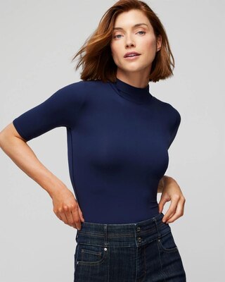 WHBM FORME™ All Ways Stretch Elbow-Sleeve Bodysuit