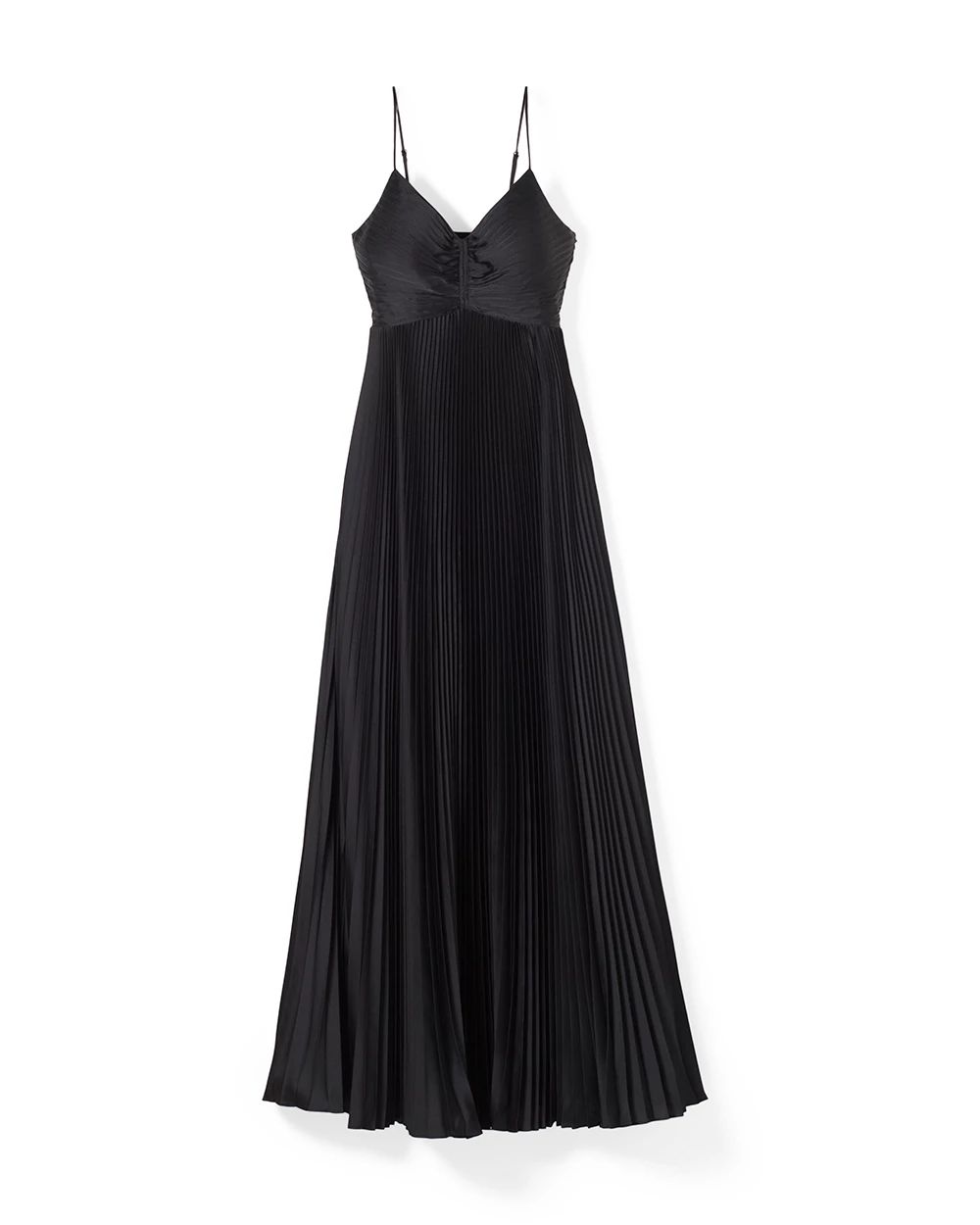 Satin Pleated Maxi Dress